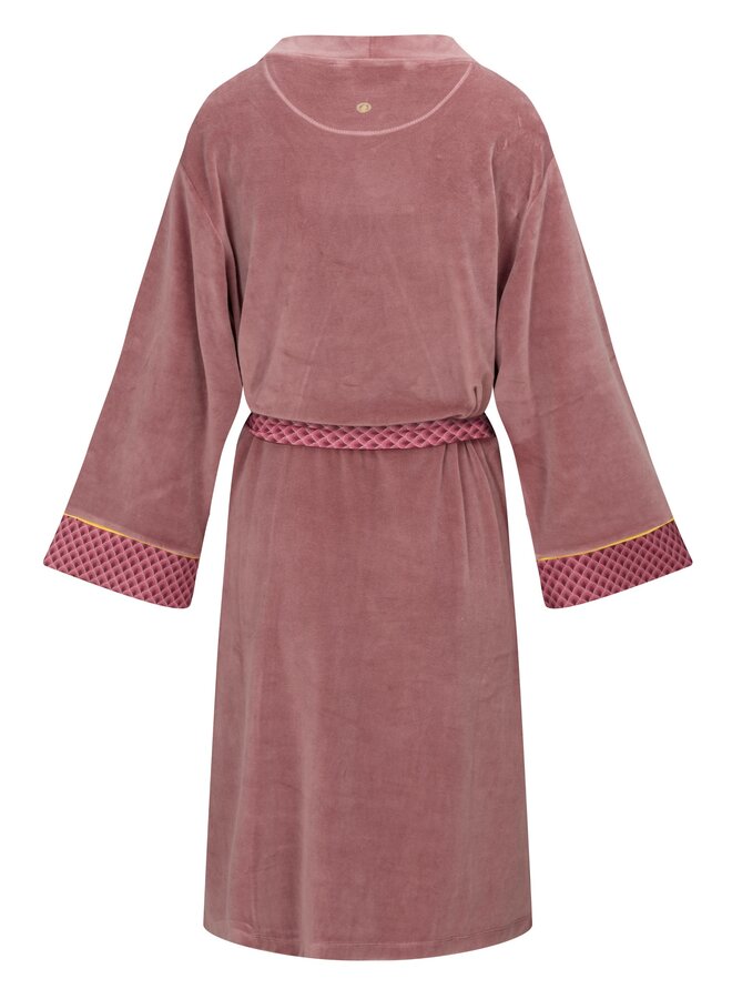 Naomi Kimono Nicky Velvet Solid Color Pink Lilac