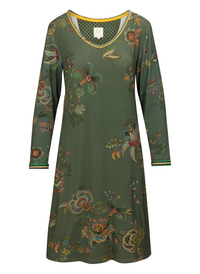 Danai Long Sleeve Nightdress Cece Fiore Green