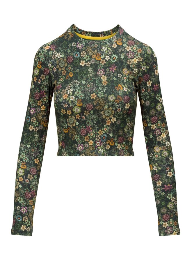 Thirza Long Sleeve Sport Top Tutti i Fiori Dark Green