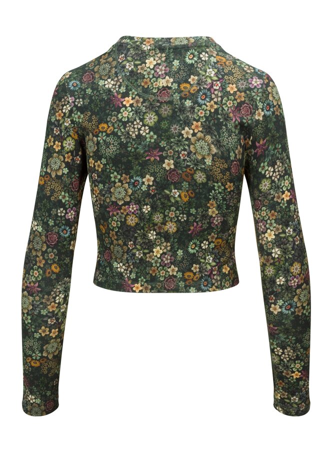 Thirza Long Sleeve Sport Top Tutti i Fiori Dark Green