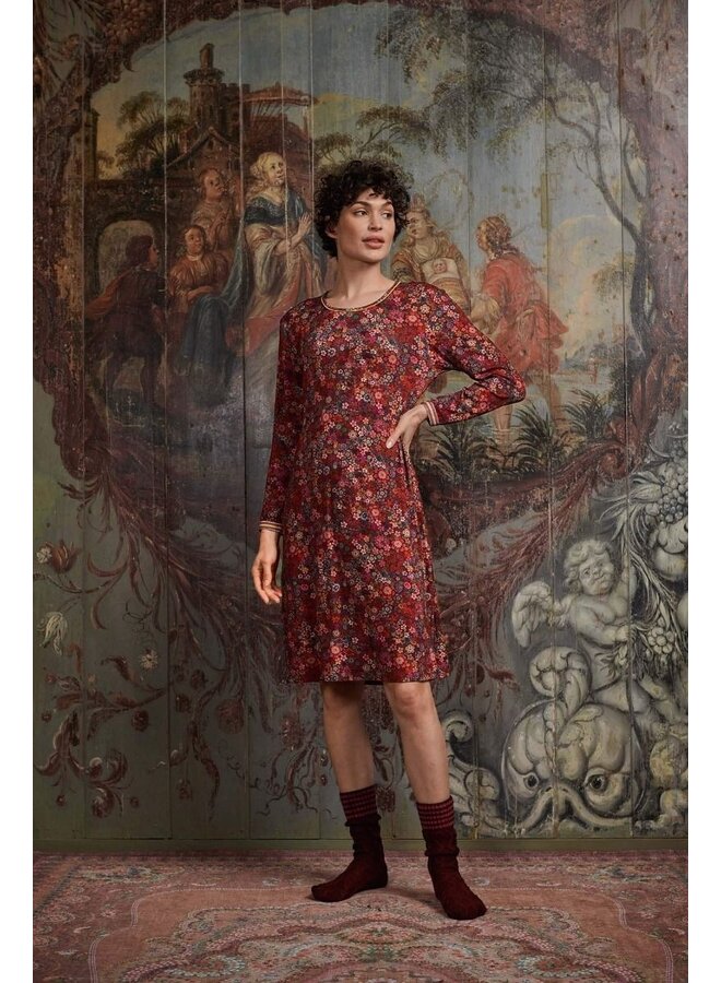 Destiny Long Sleeve Nightdress Tutti i Fiori Red