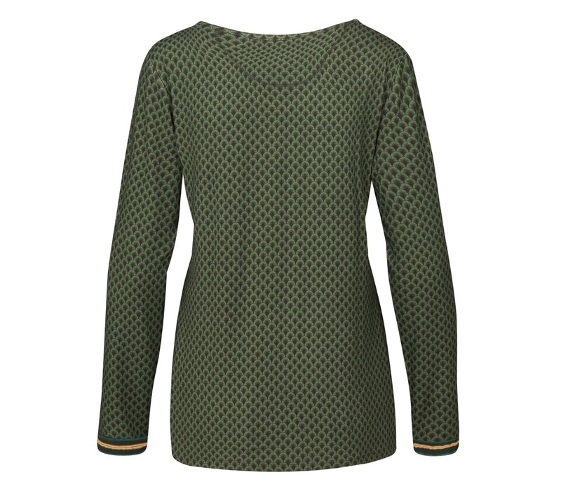 Trice Long Sleeve Top Suki Forest Green