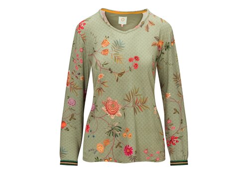 Pip Studio Trice Long Sleeve Top La Dolce Vita Green