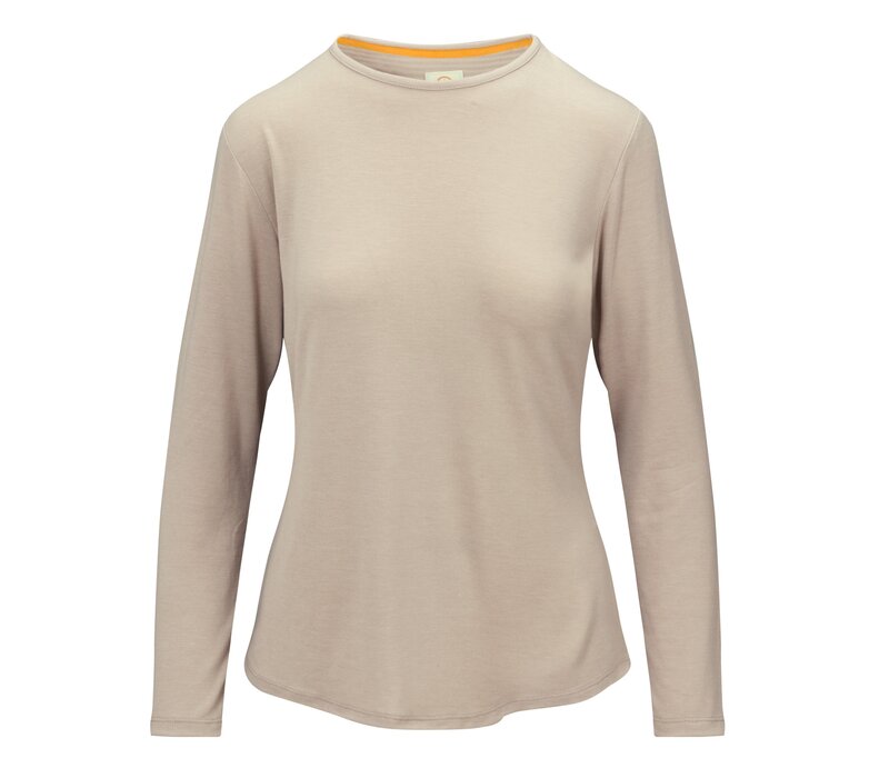 Tom Long Sleeve Top Melee Solid Color Sand