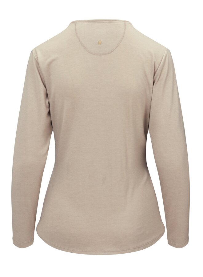Tom Long Sleeve Top Melee Solid Color Sand