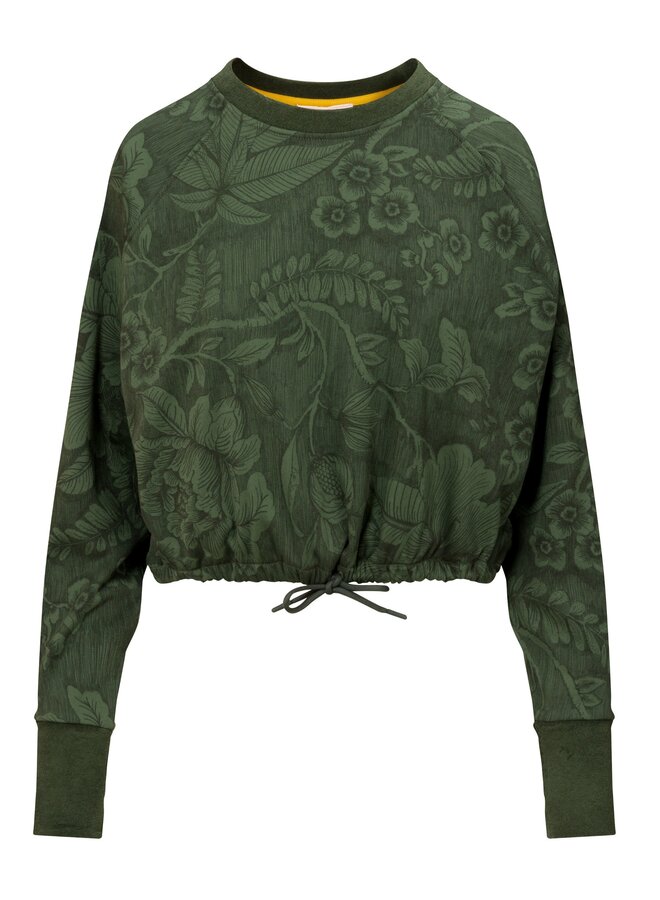 Carmen Long Sleeve Top Casa dei Fiori Green
