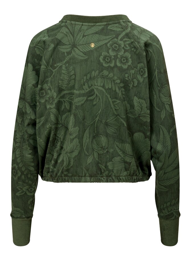 Carmen Long Sleeve Top Casa dei Fiori Green