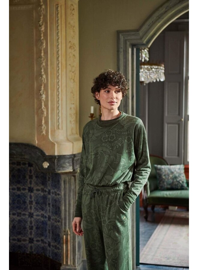 Carmen Long Sleeve Top Casa dei Fiori Green