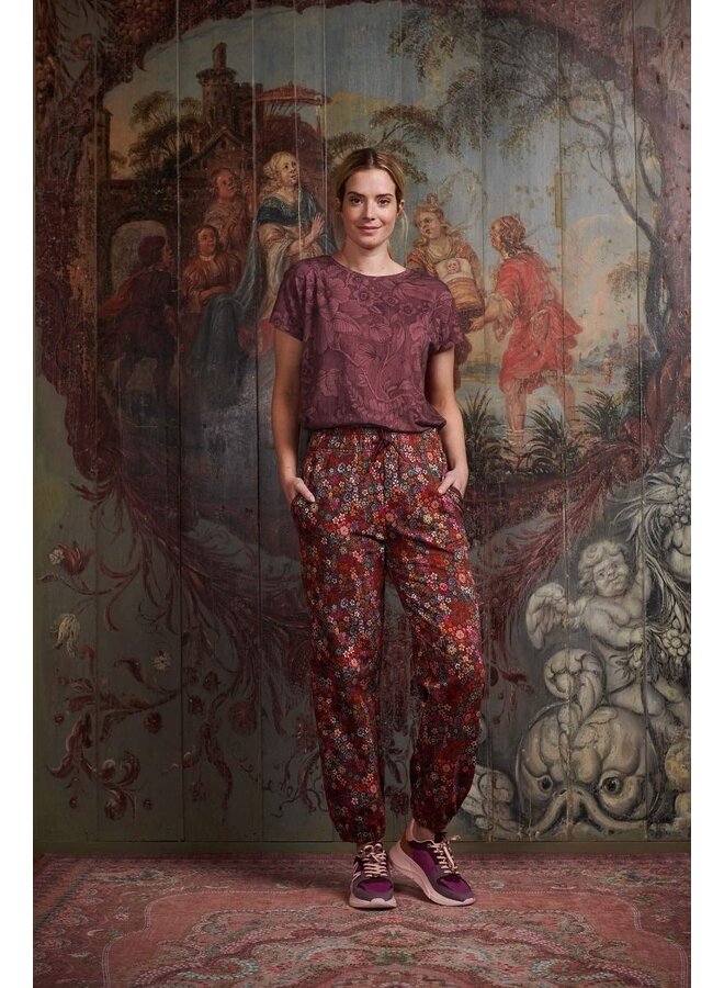 Britt Long Trousers Tutti i Fiori Red