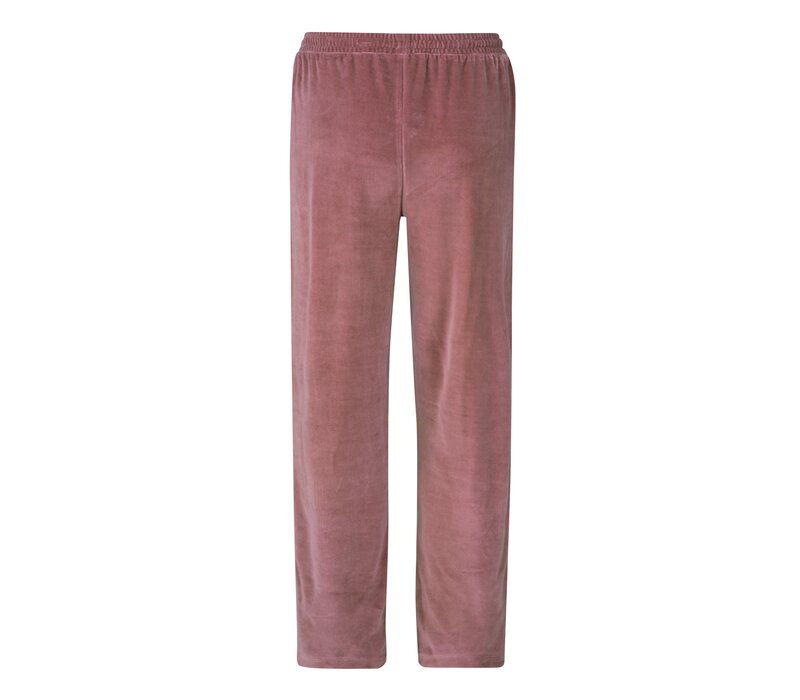 Beau Long Trousers Nicky Velvet Solid Color Pink Lilac