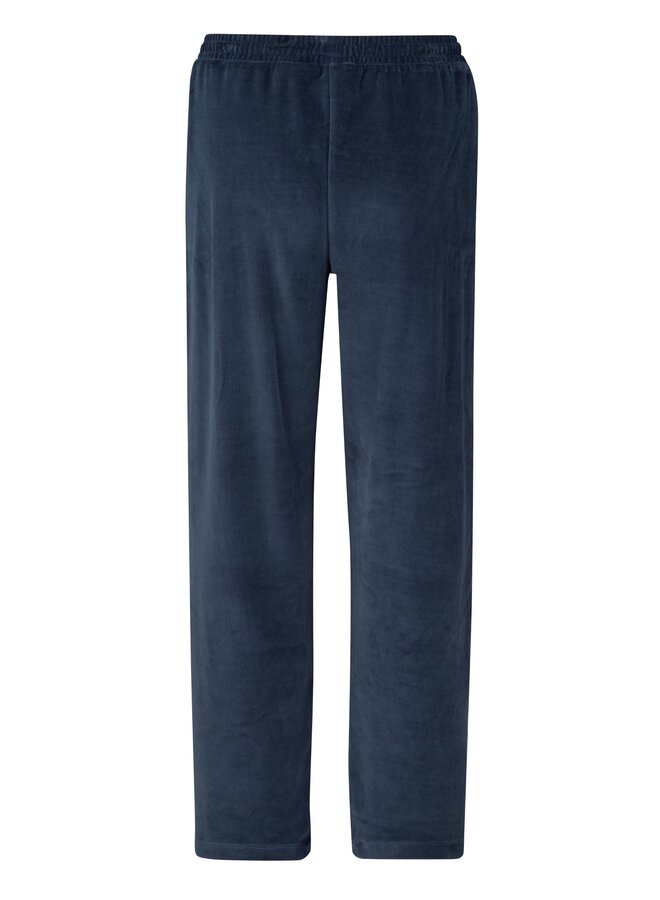 Beau Long Trousers Nicky Velvet Solid Color Dark Blue