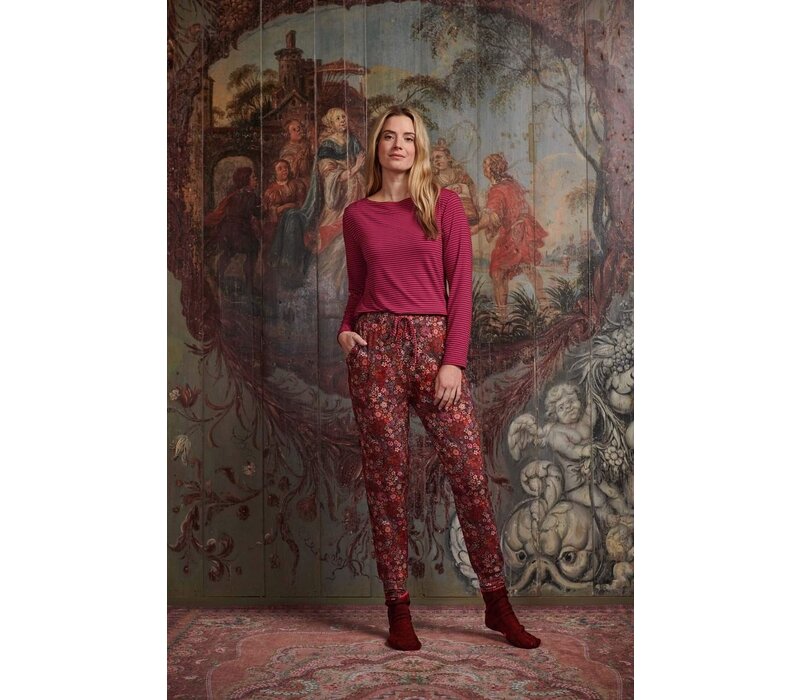 Bobien Long Trousers Tutti i Fiori Red