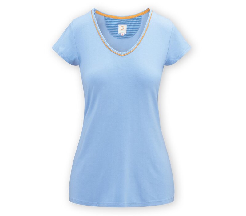 Toy Short Sleeve Top Solid Blue