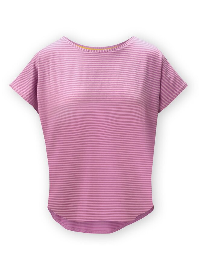Tatum Short Sleeve Top Little Sumo Stripe Lilac