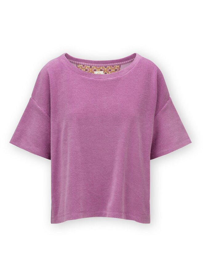 Tiffany Short Sleeve Top Petite Sumo Stripe Lilac