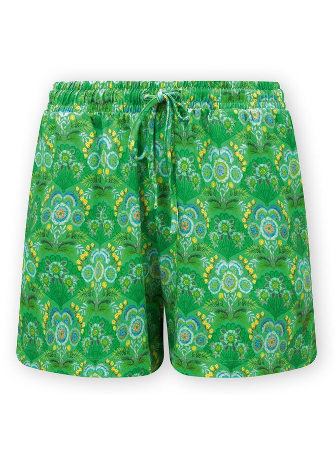 Bob Short Trousers Fiesta de Flamencos Green