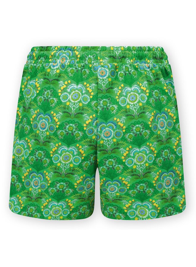 Bob Short Trousers Fiesta de Flamencos Green