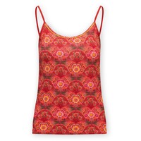 Selina Sleeveless Top Fiesta de Flamencos Red