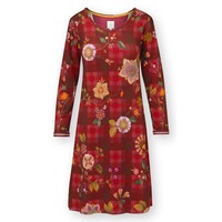 Danai Long Sleeve Nightdress Flores Felices Red XS