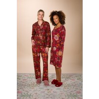 Danai Long Sleeve Nightdress Flores Felices Red XS