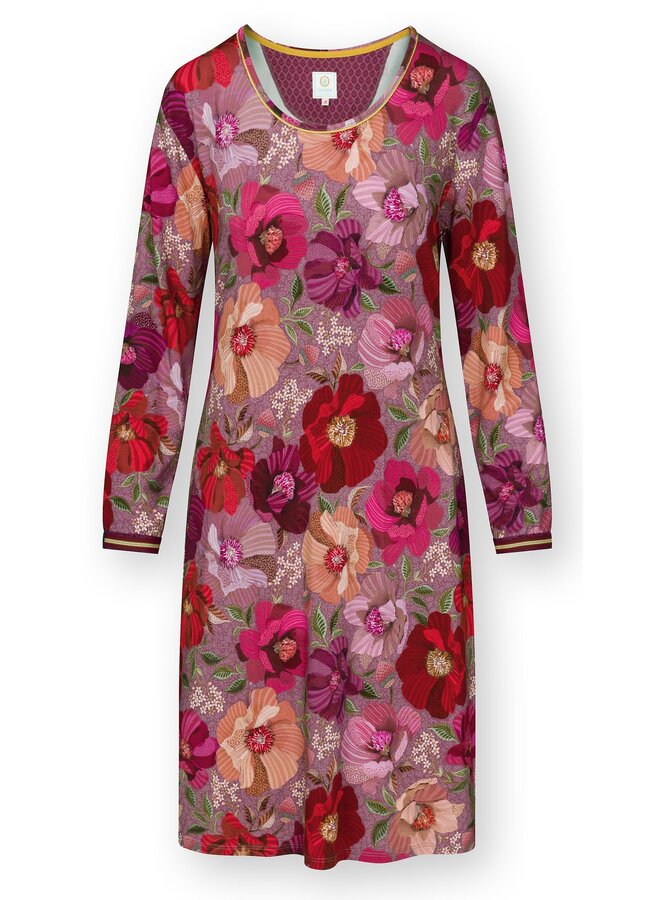 Destiny Long Sleeve Nightdress Rosita Purple XS