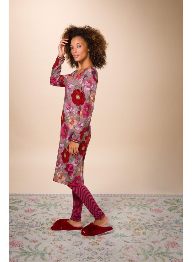 Destiny Long Sleeve Nightdress Rosita Purple XS
