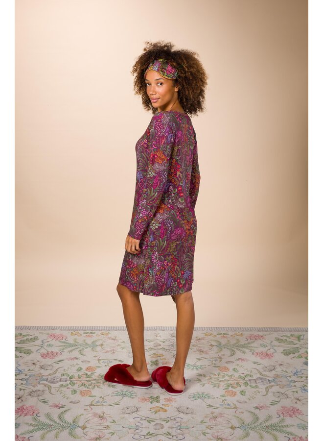 Dana Long Sleeve Nightdress Querida Pink XS