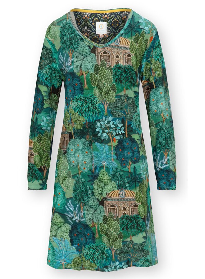 Dana Long Sleeve Nightdress Jardin de Noche Blue XS