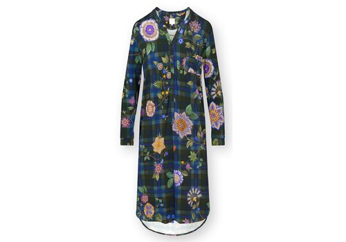 Pip Studio Diogo Long Sleeve Nightdress Flores Felices Dark Blue