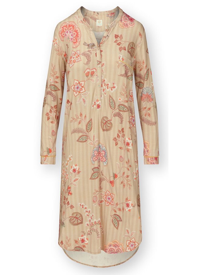 Diogo Long Sleeve Nightdress Buenas Noches Sand XS