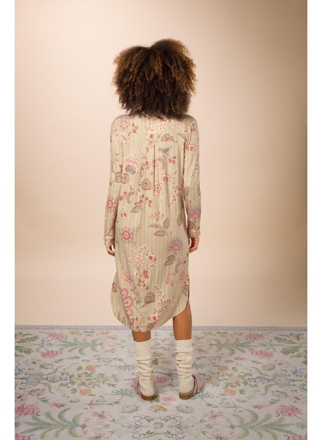 Diogo Long Sleeve Nightdress Buenas Noches Sand XS