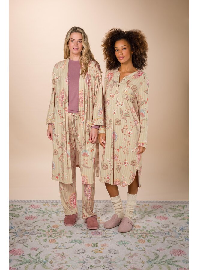 Diogo Long Sleeve Nightdress Buenas Noches Sand XS