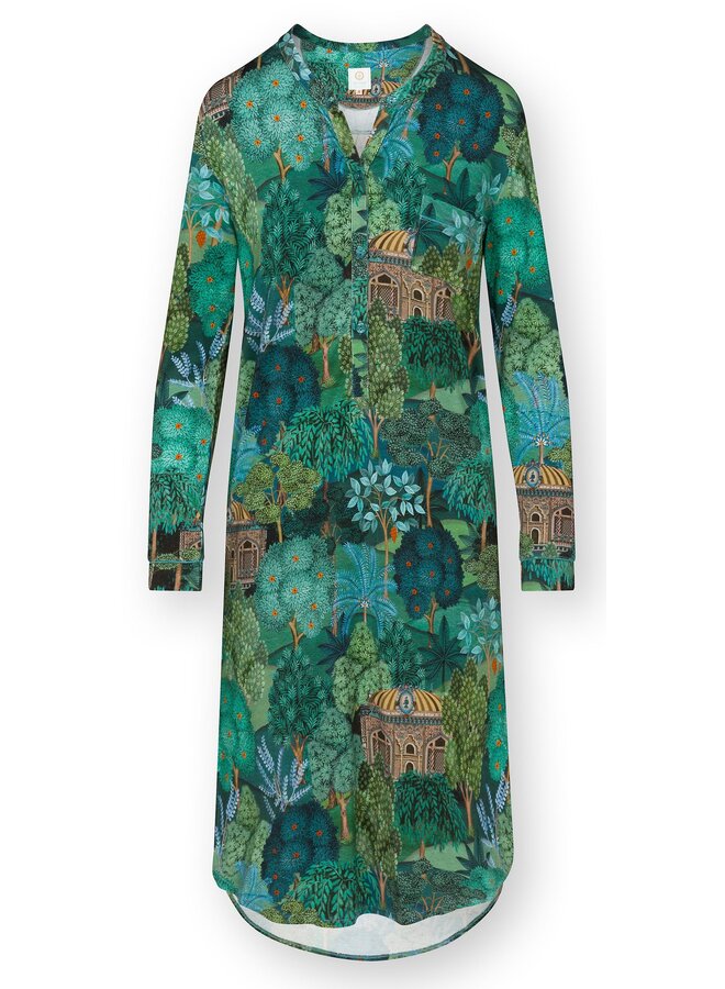 Diogo Long Sleeve Nightdress Jardin de Noche Blue XS