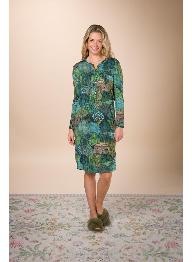 Diogo Long Sleeve Nightdress Jardin de Noche Blue XS