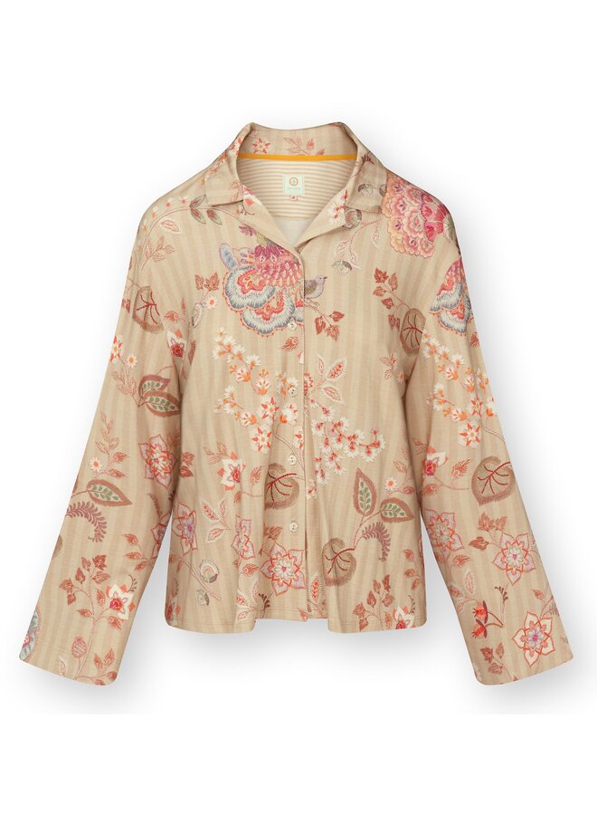 Faye Long Sleeve Top Buenas Noches Sand XS