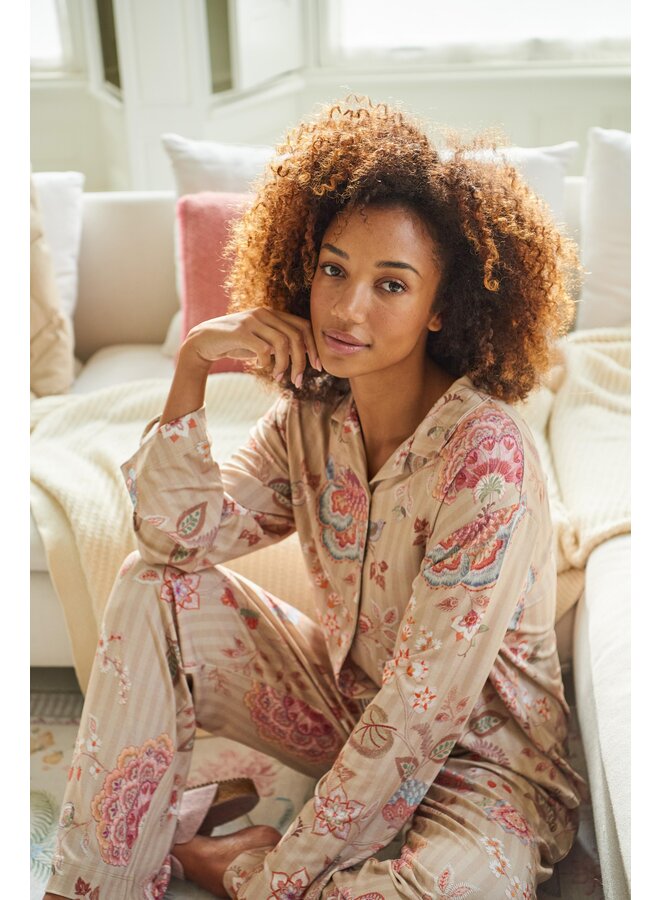 Faye Long Sleeve Top Buenas Noches Sand XS