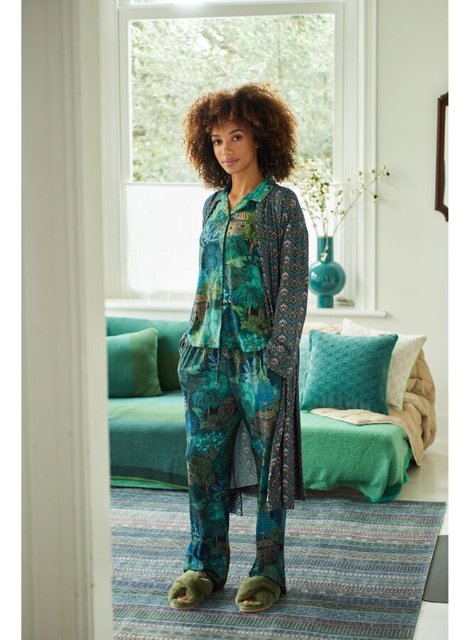 Faye Long Sleeve Top Jardin de Noche Blue XS