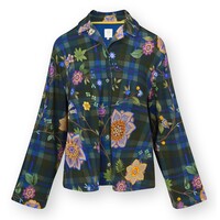 Faye Long Sleeve Top Flores Felices Dark Blue XS