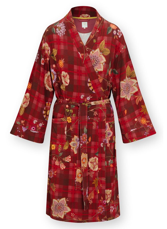 Naomi Kimono Flores Felices Red