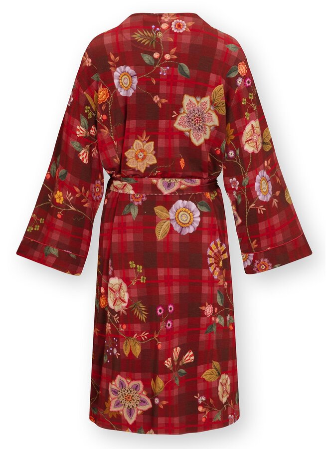 Naomi Kimono Flores Felices Red XS