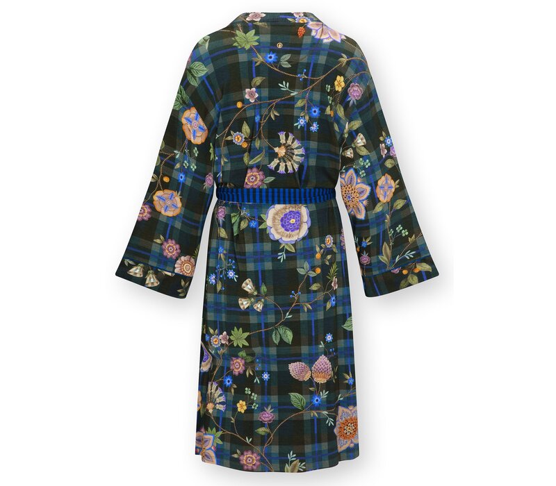 Naomi Kimono Flores Felices Dark Blue XS