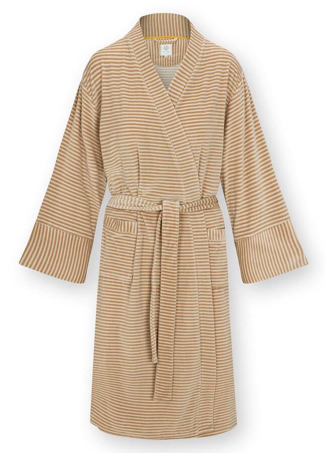 Naomi Kimono Velvet Little Sumo Stripe Sand XS