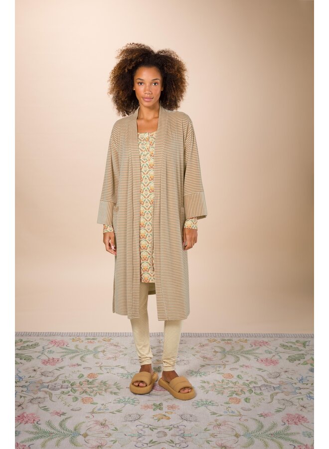 Naomi Kimono Velvet Little Sumo Stripe Sand XS