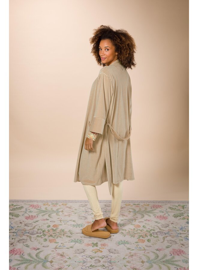 Naomi Kimono Velvet Little Sumo Stripe Sand XS
