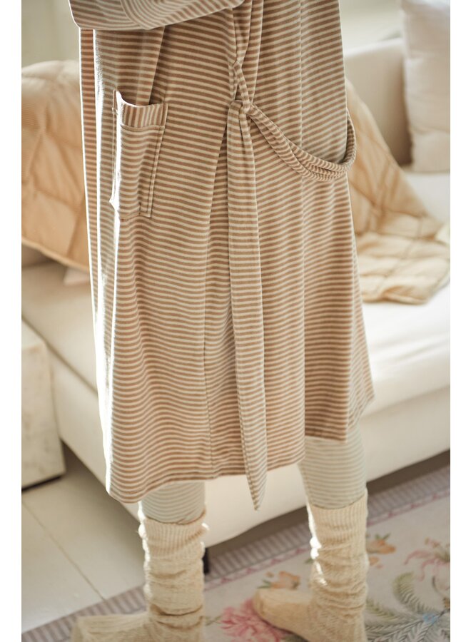 Naomi Kimono Velvet Little Sumo Stripe Sand XS