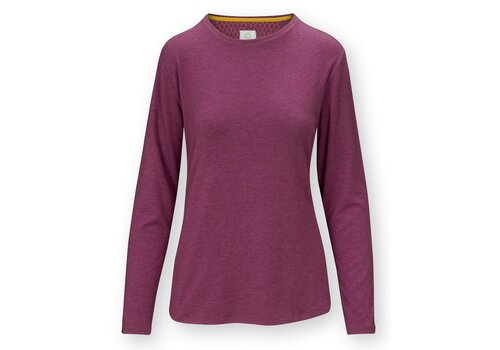 Pip Studio Tom Long Sleeve Top Melee Solid Dark Pink