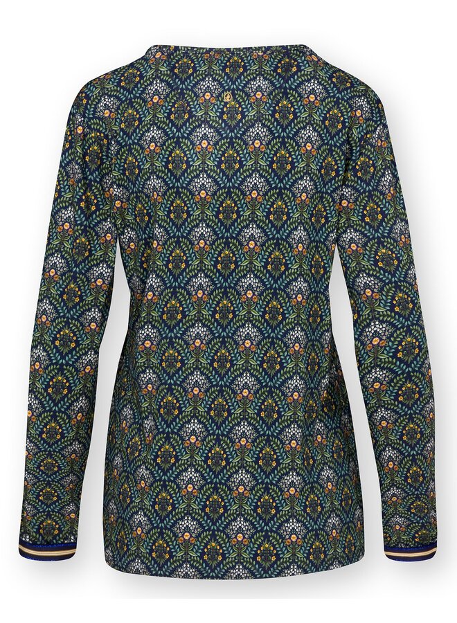 Trice Long Sleeve Top Bailamos Dark Blue XS