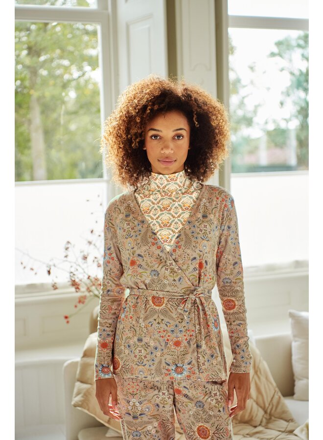 Talina Long Sleeve Top Bailamos Sand XS