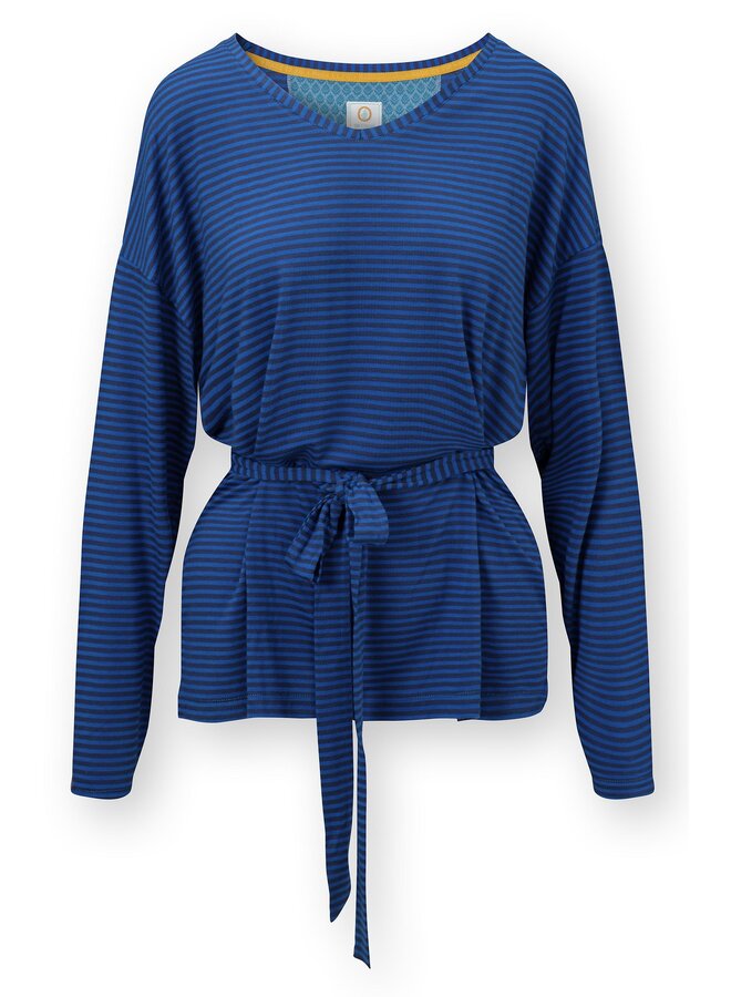 Timberly Long Sleeve Top Little Sumo Stripe Blue XS