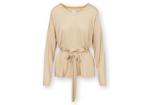 Pip Studio Timberly Long Sleeve Top Little Sumo Stripe Sand